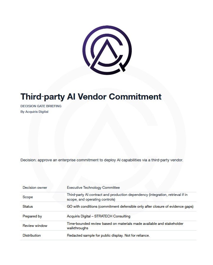 AI Vendor Assessment - exhibit thumbnail